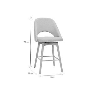 Tabourets de bar tissu effet velours texturé beige 65 cm (lot de 2) cosette