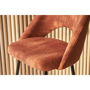 Tabourets de bar en tissu effet velours terre brûlée h65 cm (lot de 2) cosette