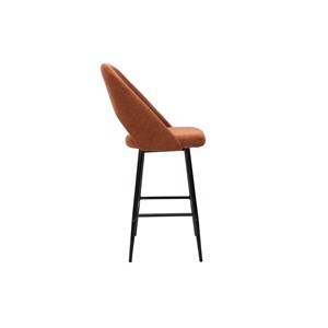 Tabourets de bar en tissu effet velours terre brûlée h65 cm (lot de 2) cosette