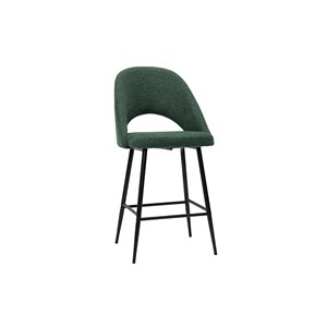 Tabourets de bar en tissu effet velours texturé vert h65 cm (lot de 2) cosette