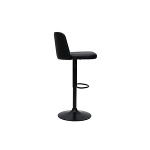 Tabourets de bar réglables noirs et métal noir (lot de 2) monti