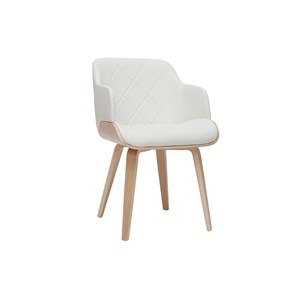 Chaise blanc et bois clair lucien
