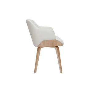 Chaise blanc et bois clair lucien