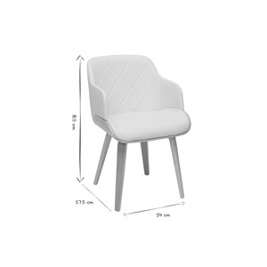 Chaise blanc et bois clair lucien