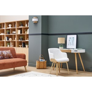 Chaise noir et bois foncé lucien