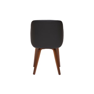 Chaise noir et bois foncé lucien