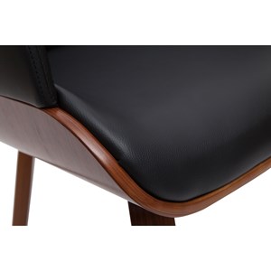Chaise noir et bois foncé lucien