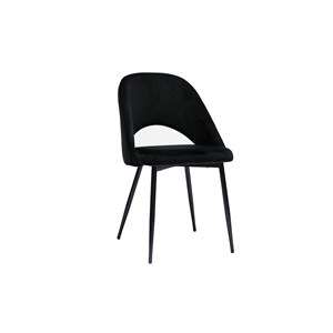 Chaises  noires en tissu velours et métal (lot de 2) cosette