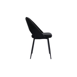 Chaises  noires en tissu velours et métal (lot de 2) cosette