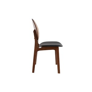 Chaises noires et bois foncé (lot de 2) elton