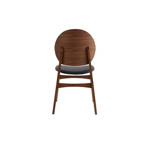 Chaises noires et bois foncé (lot de 2) elton