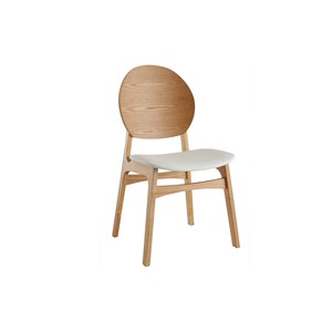 Chaises en bois clair et blanc (lot de 2) elton