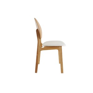 Chaises en bois clair et blanc (lot de 2) elton