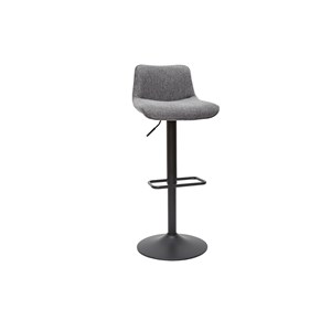 Tabourets de bar réglables pivotants tissu effet velours gris (lot de 2) boost