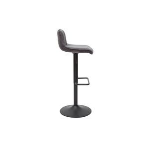 Tabourets de bar réglables pivotants tissu effet velours gris (lot de 2) boost