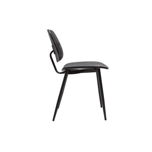 Chaises noire en bois noir et métal (lot de 2) tobias