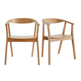 Chaises en bois clair (lot de 2) bahia