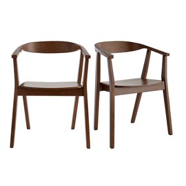 Chaises en bois foncé (lot de 2) bahia