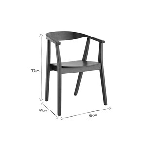 Chaises en bois foncé (lot de 2) bahia