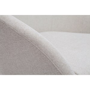 Fauteuil en tissu effet velours texturé beige et bois clair olivia