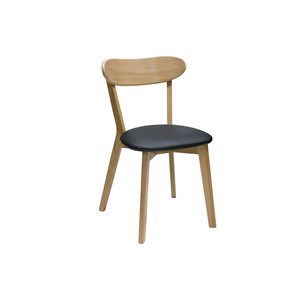 Chaises  en bois clair chêne et noir (lot de 2) dove