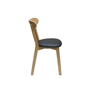 Chaises  en bois clair chêne et noir (lot de 2) dove
