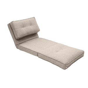 Chauffeuse 1 place convertible en tissu taupe sally