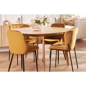 Chaises en tissu velours taupe et métal noir (lot de 2) saiga