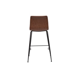 Tabourets de bar fixes marron aspect vieilli h65 cm (lot de 2) harold