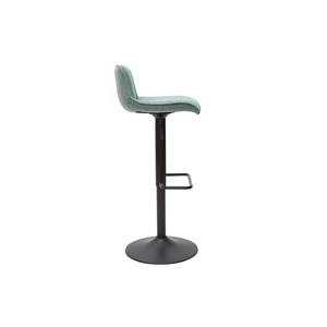 Tabourets de bar réglables en tissu effet velours vert céladon (lot de 2) boost