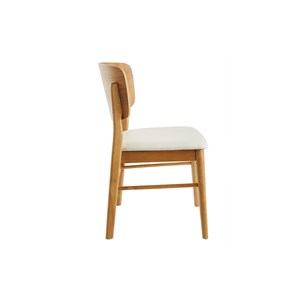 Chaises en bois clair et blanc (lot de 2) sheldon