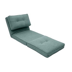 Chauffeuse 1 place convertible en tissu vert de gris sally
