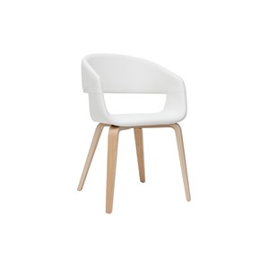 Chaises blanc et bois clair (lot de 2) slam