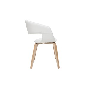 Chaises blanc et bois clair (lot de 2) slam