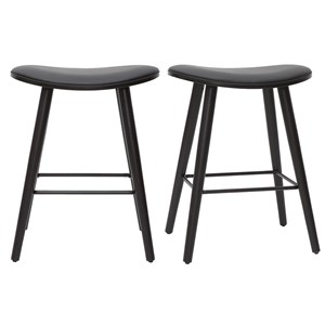 Tabourets de bar noirs h65 cm (lot de 2) meadow
