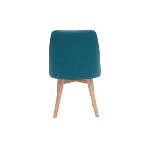 Chaises en tissu bleu canard et bois clair (lot de 2) higgins