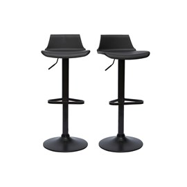 Tabourets de bar réglables noirs 360° (lot de 2) kronos