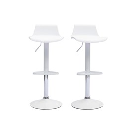 Tabourets de bar réglables blancs 360° (lot de 2) kronos