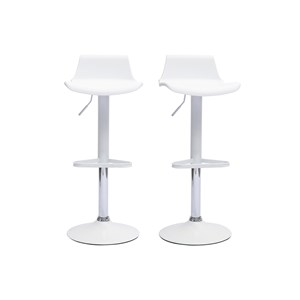 Tabourets de bar réglables blancs 360° (lot de 2) kronos