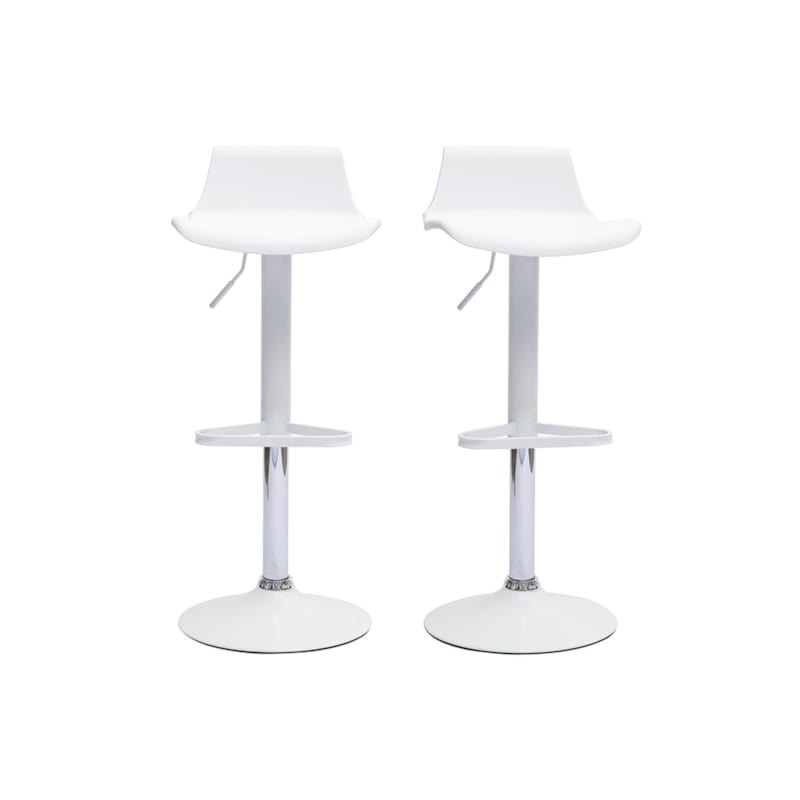 Tabourets de bar réglables blancs 360° (lot de 2) kronos