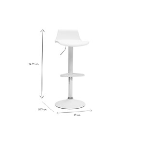 Tabourets de bar réglables blancs 360° (lot de 2) kronos