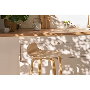 Tabourets de bar bois chêne h68 cm (lot de 2) obra