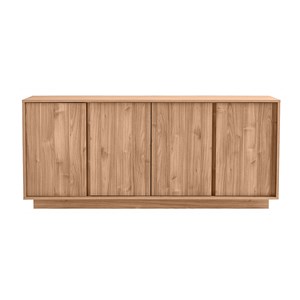Buffet finition bois chêne 4 portes l180 cm como