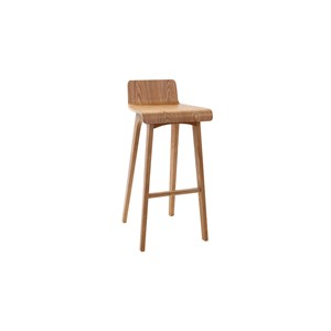 Tabourets de bar en bois clair h75 cm (lot de 2) baltik