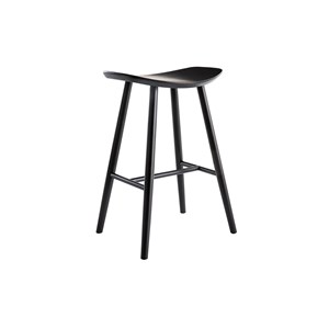 Tabourets de bar noirs h65 cm (lot de 2) demory