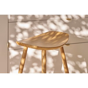 Tabourets de bar bois clair h65 cm (lot de 2) demory