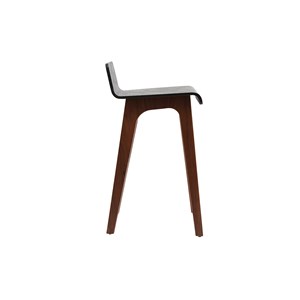 Tabourets de bar noyer et noir h65 cm (lot de 2) baltik