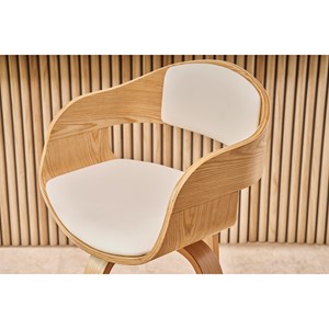 Tabourets de bar pivotants 360° en bois clair h65 cm (lot de 2) gao