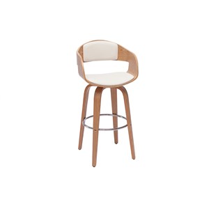 Tabourets de bar pivotants 360° en bois clair h65 cm (lot de 2) gao