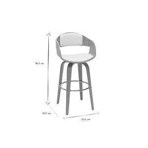 Tabourets de bar pivotants 360° en bois clair h67.5 cm (lot de 2) gao